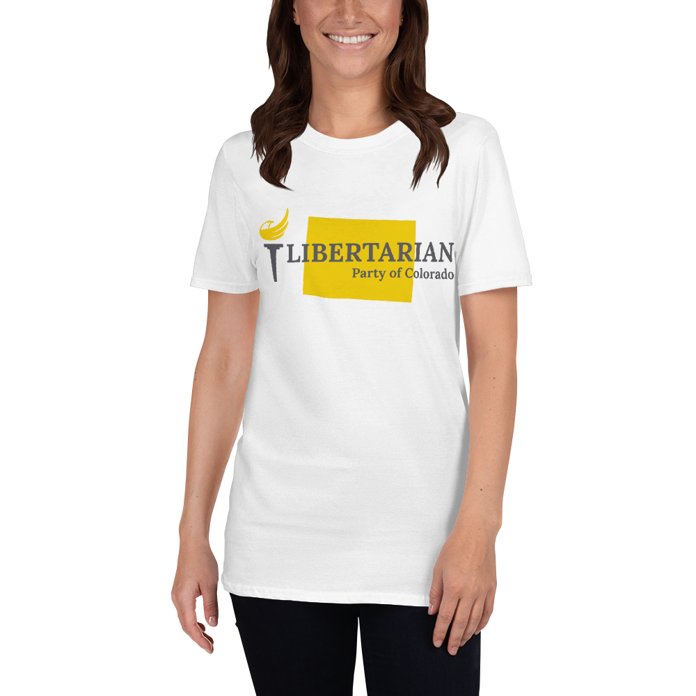 Libertarian Party of Colorado Short-Sleeve Unisex T-Shirt - Proud Libertarian - Proud Libertarian