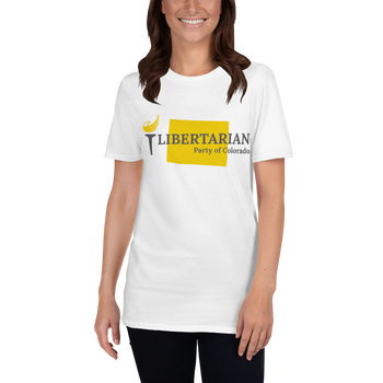 Libertarian Party of Colorado Short-Sleeve Unisex T-Shirt - Proud Libertarian - Proud Libertarian