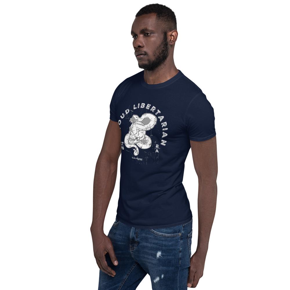 Proud Libertarian Snake Skull Shirt Short-Sleeve Unisex T-Shirt - Proud Libertarian - Proud Libertarian