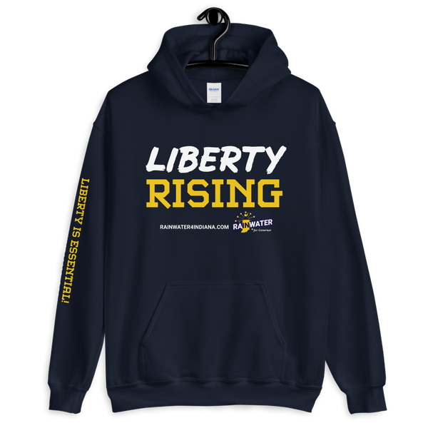 Liberty Rising - Rainwater for Indiana Hoodie - Proud Libertarian - Donald Rainwater