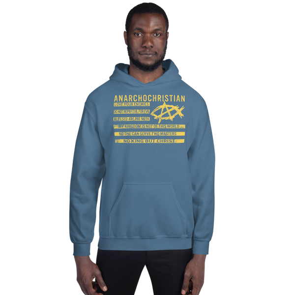 AnarchoChristian No King But Christ Christian Flag Unisex Hoodie - Proud Libertarian - AnarchoChristian