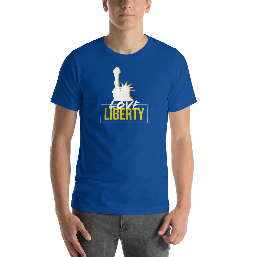 Love Liberty Short-Sleeve Unisex T-Shirt - Proud Libertarian - Proud Libertarian