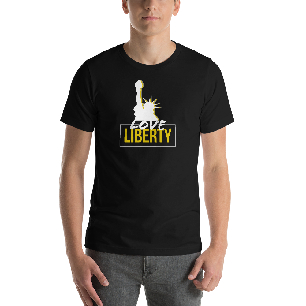 Love Liberty Short-Sleeve Unisex T-Shirt - Proud Libertarian - Proud Libertarian