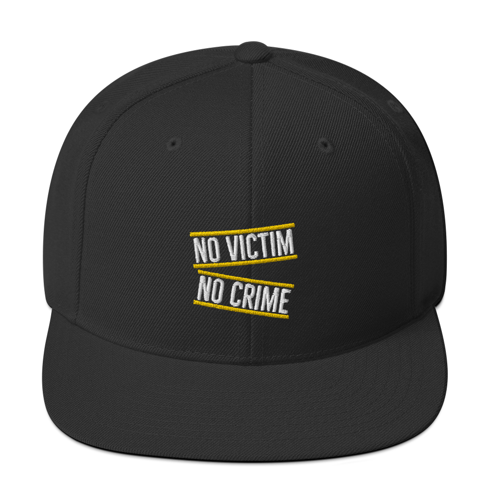 No Victim No Crime Snapback Hat - Proud Libertarian - Proud Libertarian