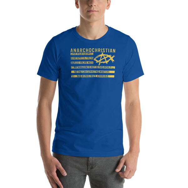 AnarchoChristian - No King But Christ Christian Flag Premium T-Shirt - Proud Libertarian - AnarchoChristian