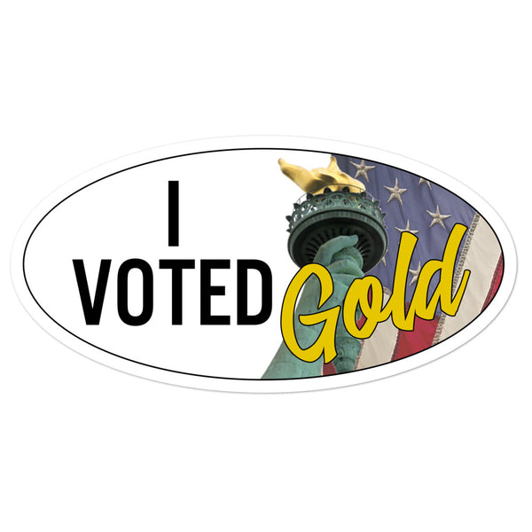 I Voted Gold - Large Vote Stickers (Design 2) - Proud Libertarian - Proud Libertarian