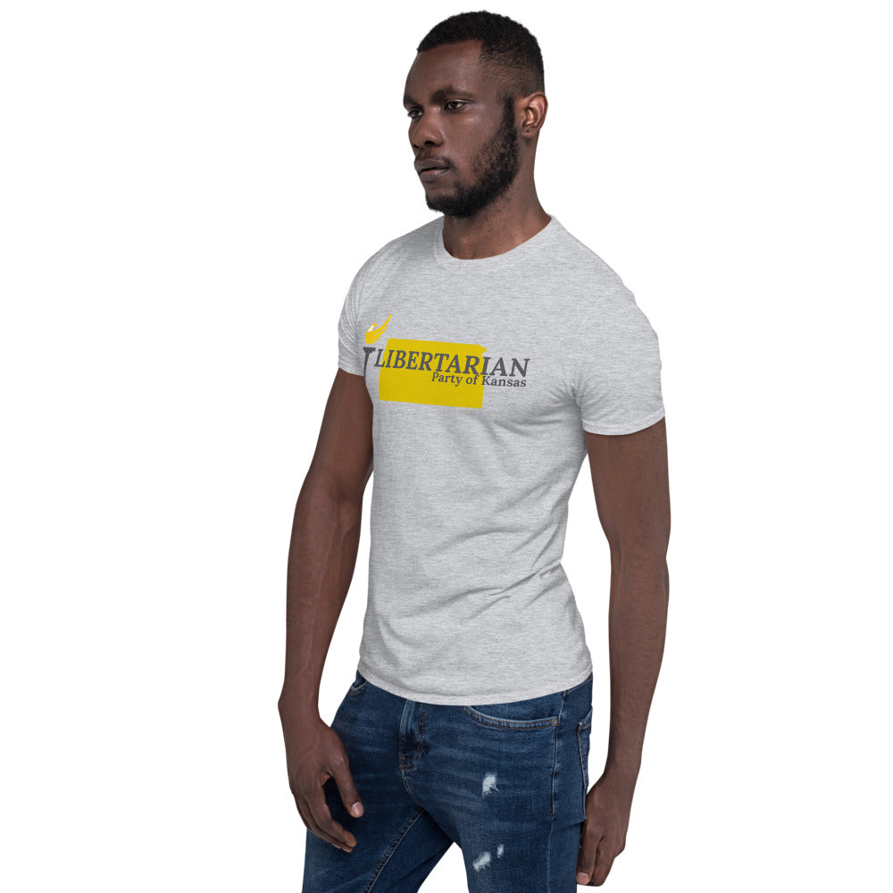 Libertarian Party of Kansas Short-Sleeve Unisex T-Shirt - Proud Libertarian - Proud Libertarian