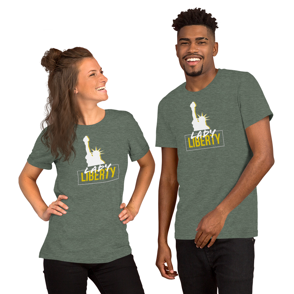 Lady Liberty Short-Sleeve Unisex T-Shirt - Proud Libertarian - Proud Libertarian