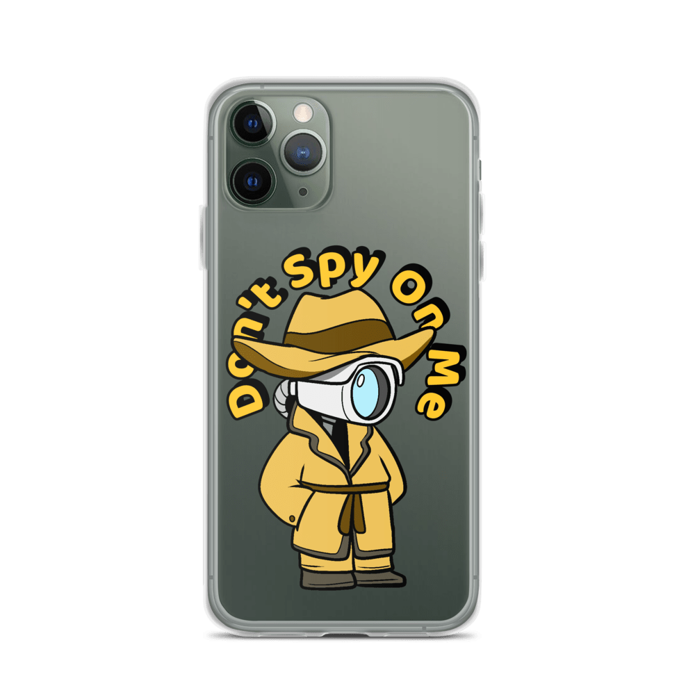 Don't Spy on Me Cartoon iPhone Case - Proud Libertarian - Cartoons of Liberty