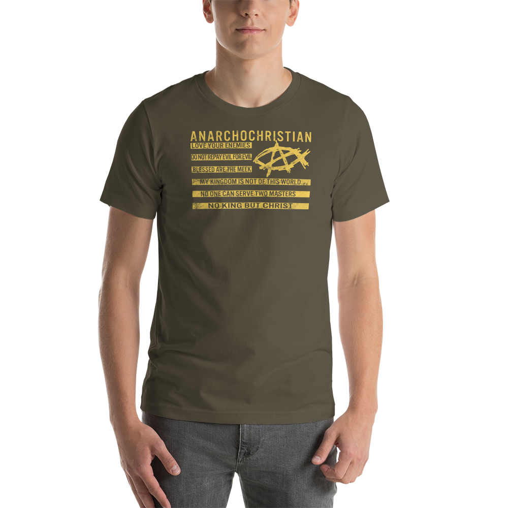 AnarchoChristian - No King But Christ Christian Flag Premium T-Shirt - Proud Libertarian - AnarchoChristian