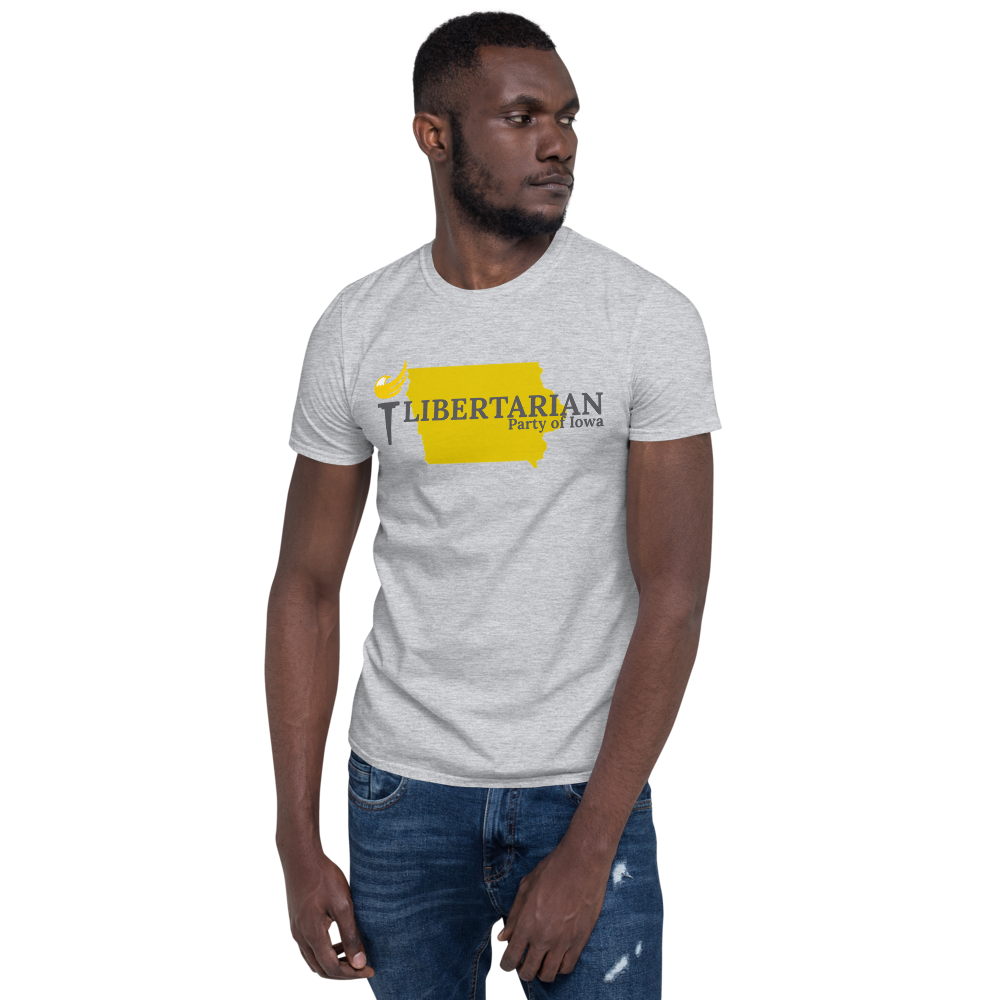 Libertarian Party of Iowa Short-Sleeve Unisex T-Shirt - Proud Libertarian - Proud Libertarian