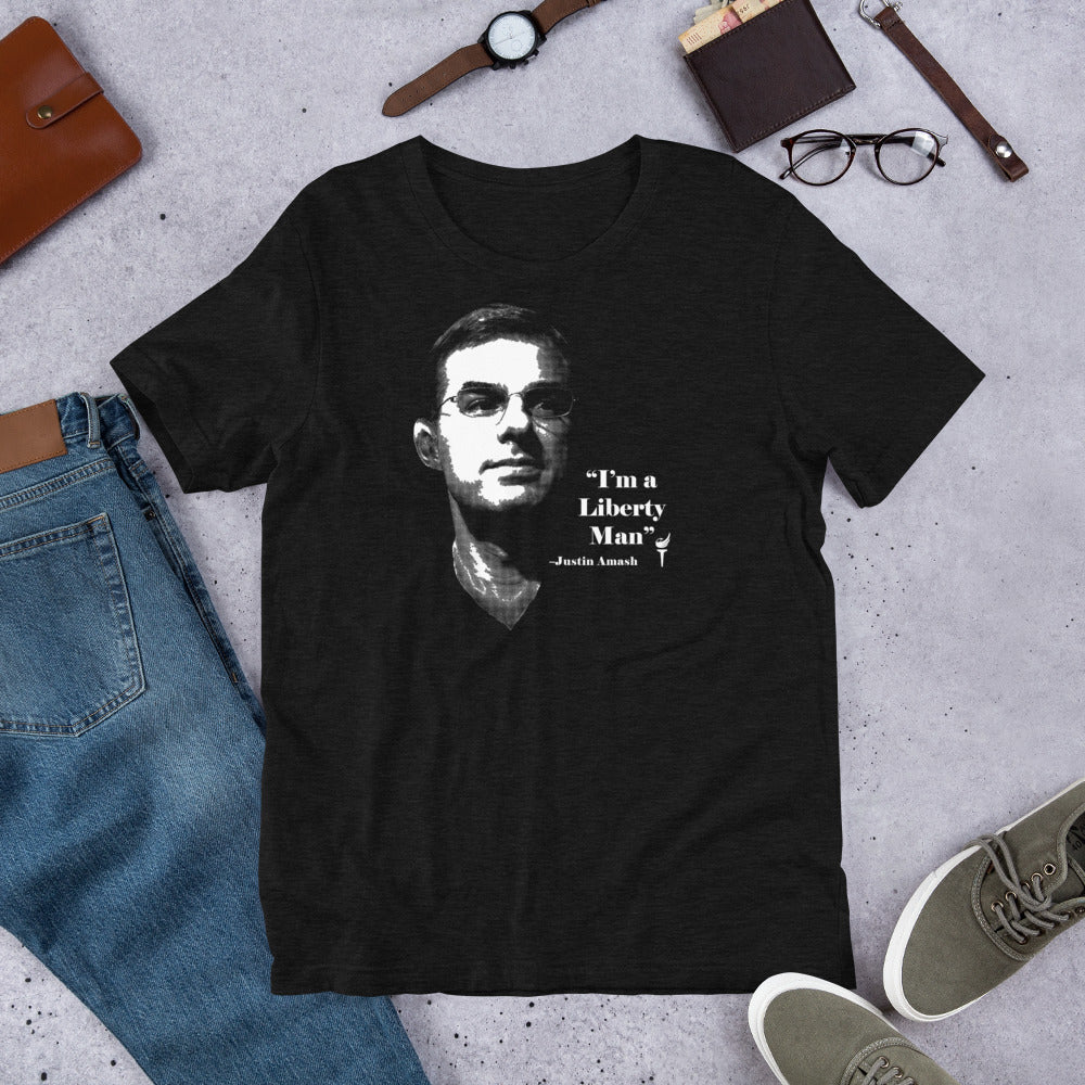 I'm a Liberty Man - Justin Amash Short-Sleeve Unisex T-Shirt - Proud Libertarian - Pirate Smile