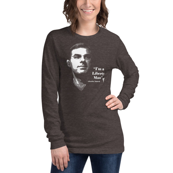 I'm a Liberty Man - Justin Amash Unisex Long Sleeve Tee - Proud Libertarian - Pirate Smile