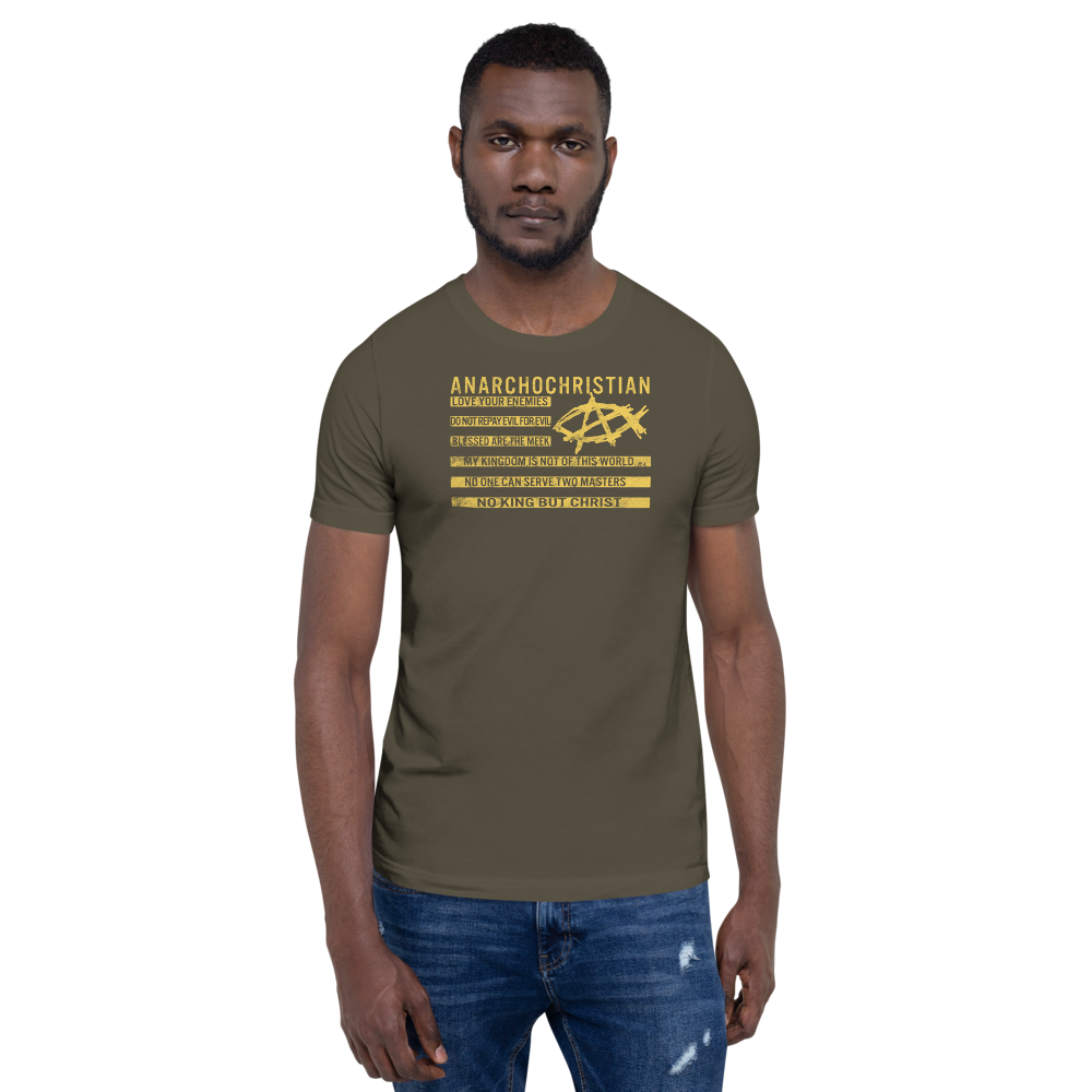 AnarchoChristian - No King But Christ Christian Flag Premium T-Shirt - Proud Libertarian - AnarchoChristian