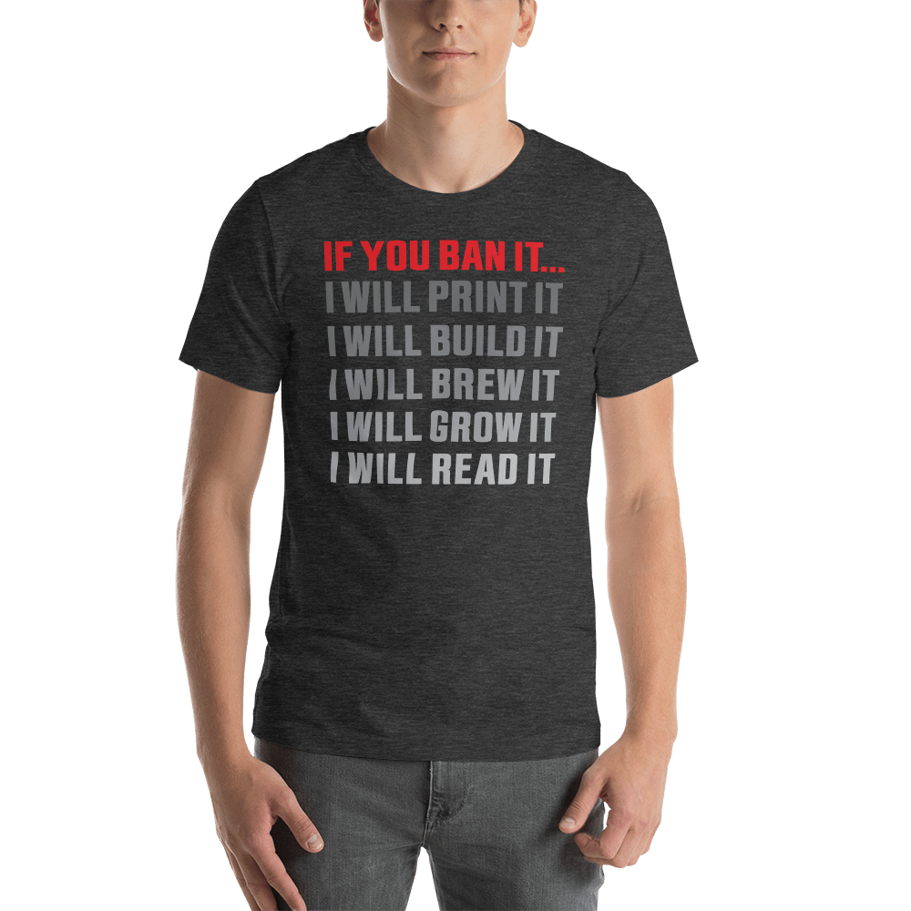 If You Ban It.... Short-Sleeve Slim-Fit T-Shirt - Proud Libertarian - Expressman