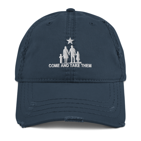 Come and Take Them Anti-War Distressed Dad Hat - Proud Libertarian - AnarchoChristian