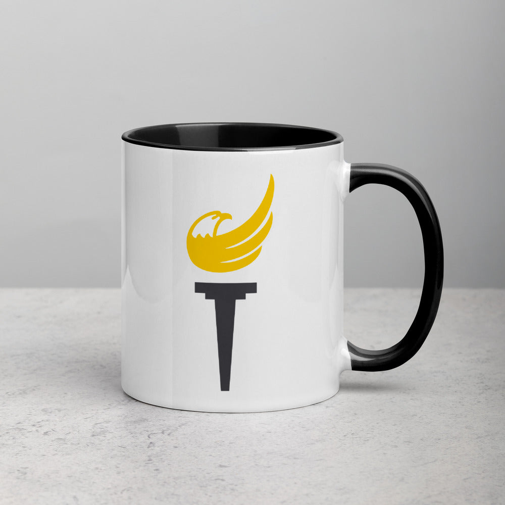 Libertarian Party Torch Mug with Color Inside - Proud Libertarian - Proud Libertarian