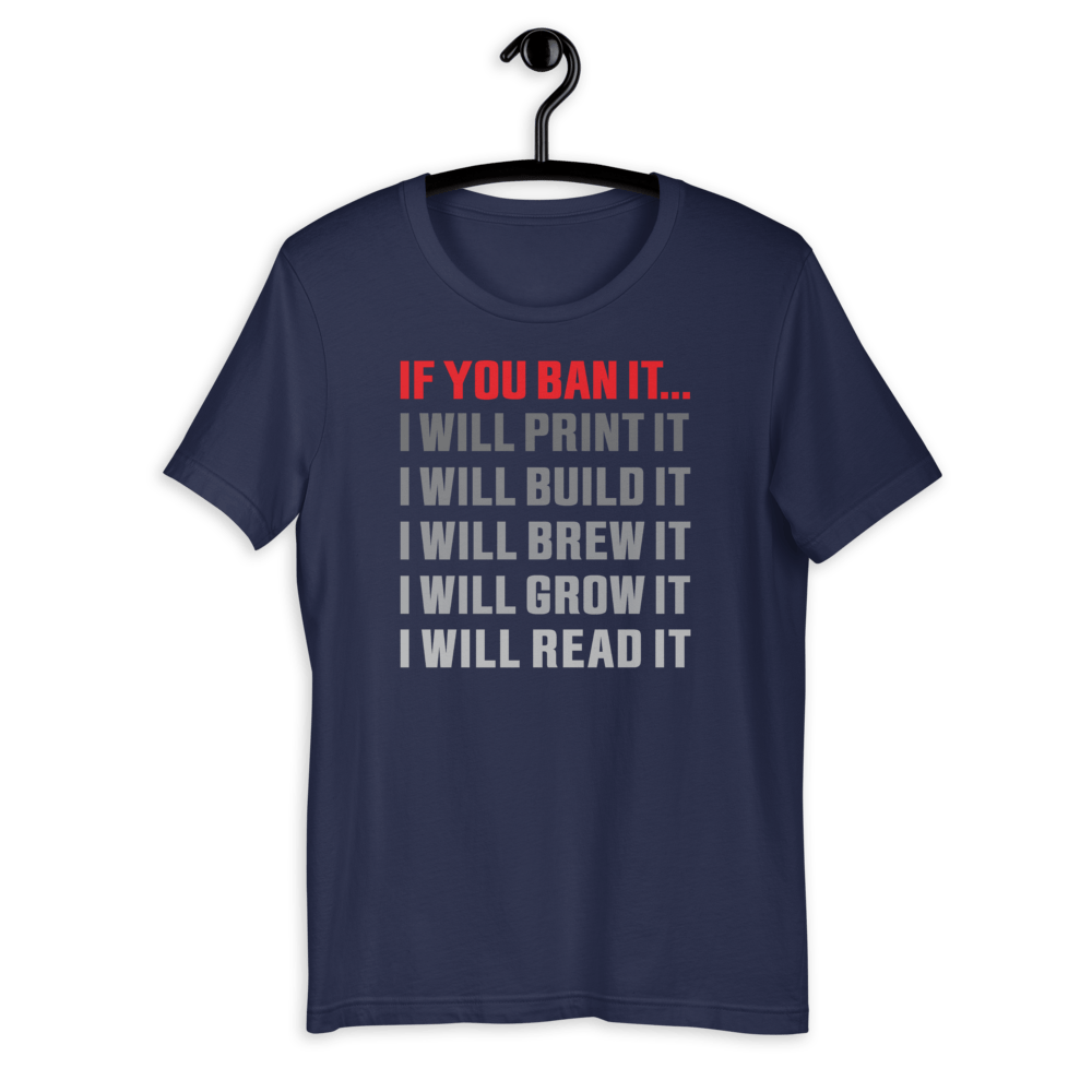 If You Ban It.... Short-Sleeve Slim-Fit T-Shirt - Proud Libertarian - Expressman