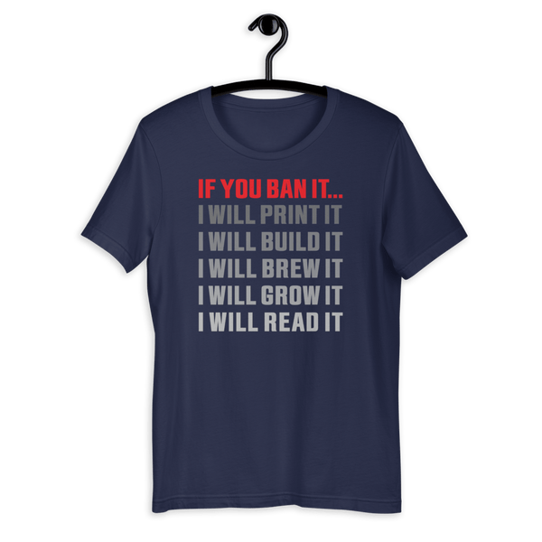 If You Ban It.... Short-Sleeve Slim-Fit T-Shirt - Proud Libertarian - Expressman