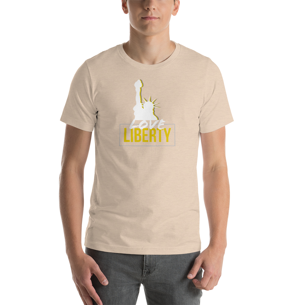 Love Liberty Short-Sleeve Unisex T-Shirt - Proud Libertarian - Proud Libertarian