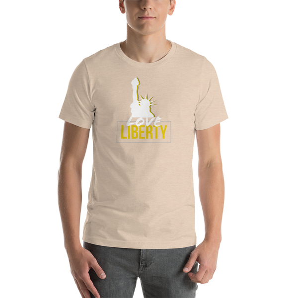 Love Liberty Short-Sleeve Unisex T-Shirt - Proud Libertarian - Proud Libertarian