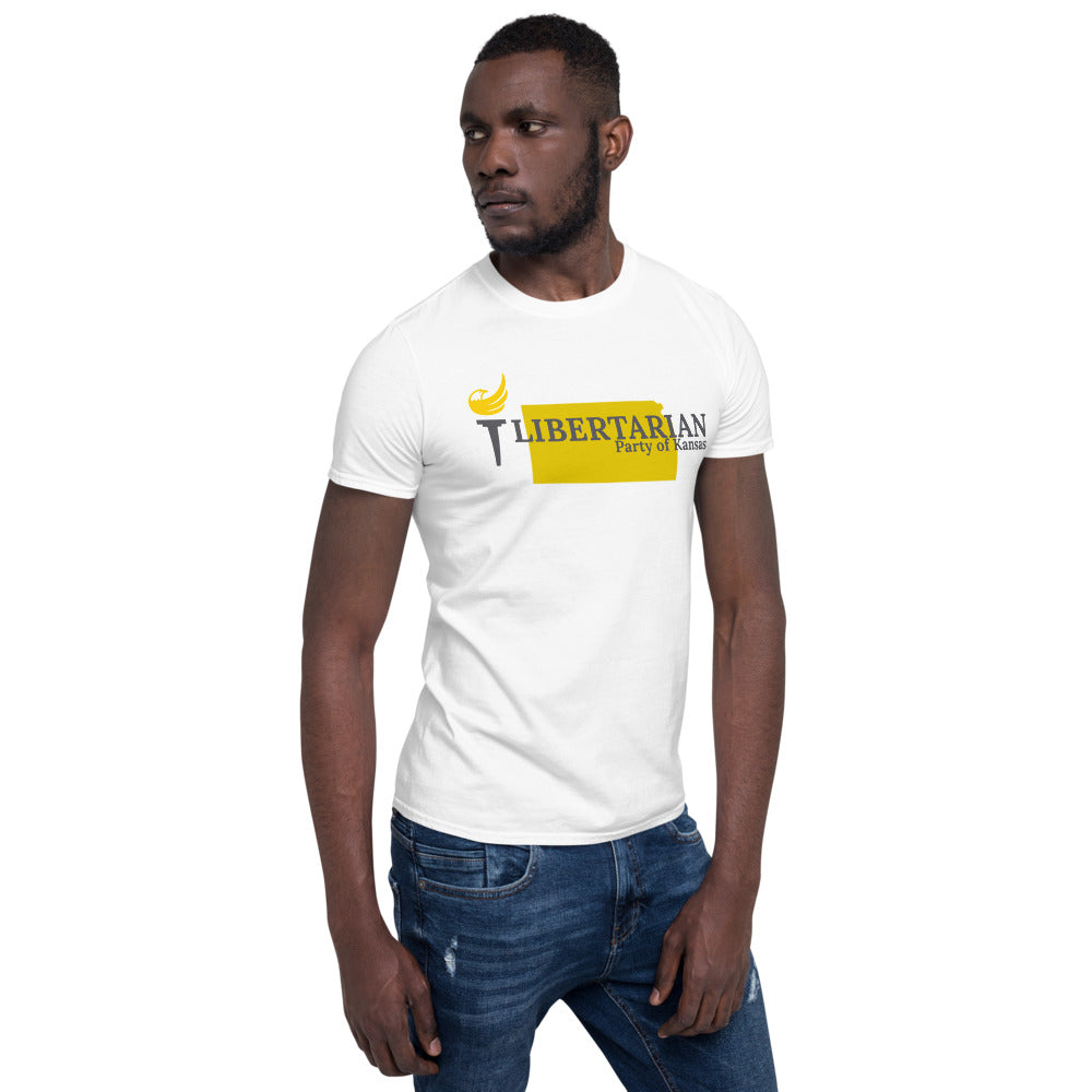 Libertarian Party of Kansas Short-Sleeve Unisex T-Shirt - Proud Libertarian - Proud Libertarian