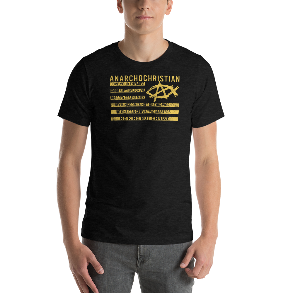 AnarchoChristian - No King But Christ Christian Flag Premium T-Shirt - Proud Libertarian - AnarchoChristian