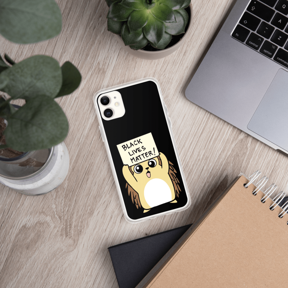 Black Lives Matter Porcupine Cartoon iPhone Case - Proud Libertarian - Cartoons of Liberty