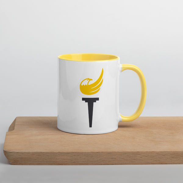 Libertarian Party Torch Mug with Color Inside - Proud Libertarian - Proud Libertarian