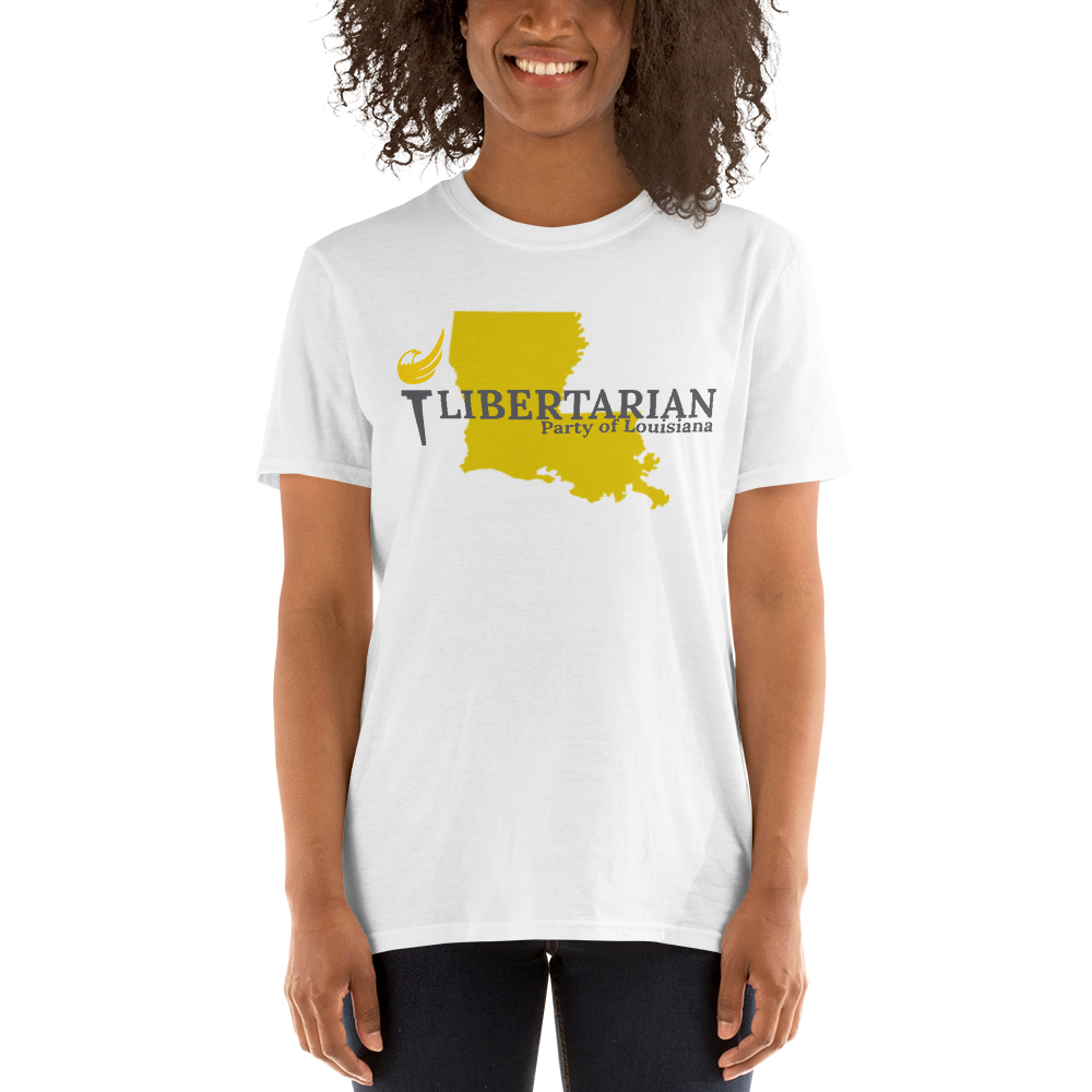 Libertarian Party of Louisiana Short-Sleeve Unisex T-Shirt - Proud Libertarian - Proud Libertarian