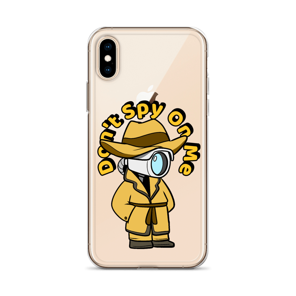 Don't Spy on Me Cartoon iPhone Case - Proud Libertarian - Cartoons of Liberty