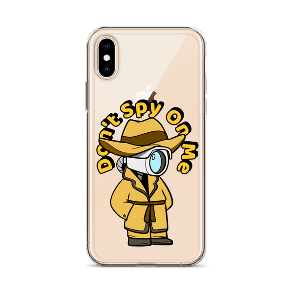 Don't Spy on Me Cartoon iPhone Case - Proud Libertarian - Cartoons of Liberty