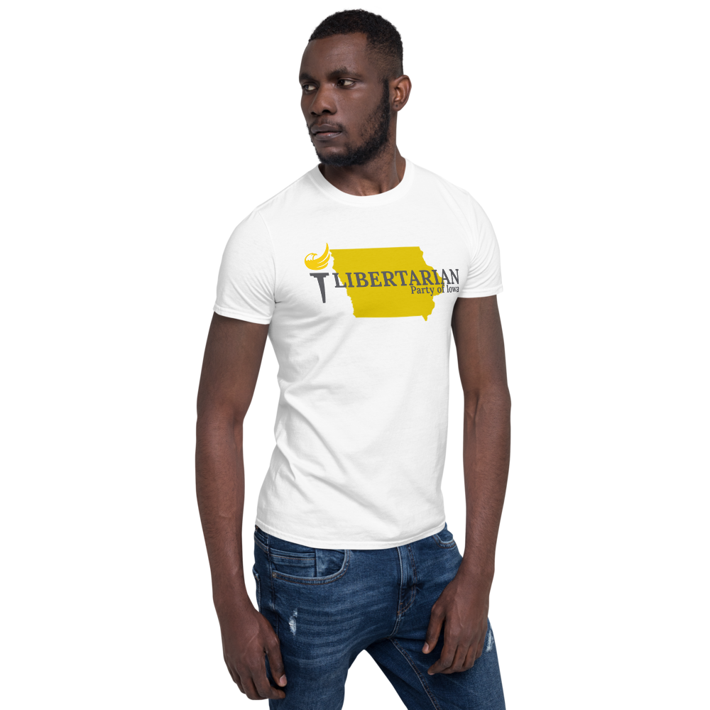 Libertarian Party of Iowa Short-Sleeve Unisex T-Shirt - Proud Libertarian - Proud Libertarian