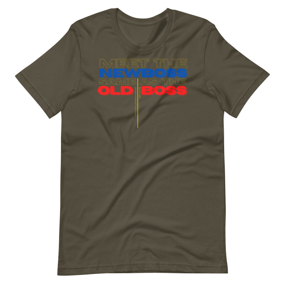 Meet the New Boss Same as the Old Boss - Short-Sleeve Unisex T-Shirt - Proud Libertarian - Proud Libertarian