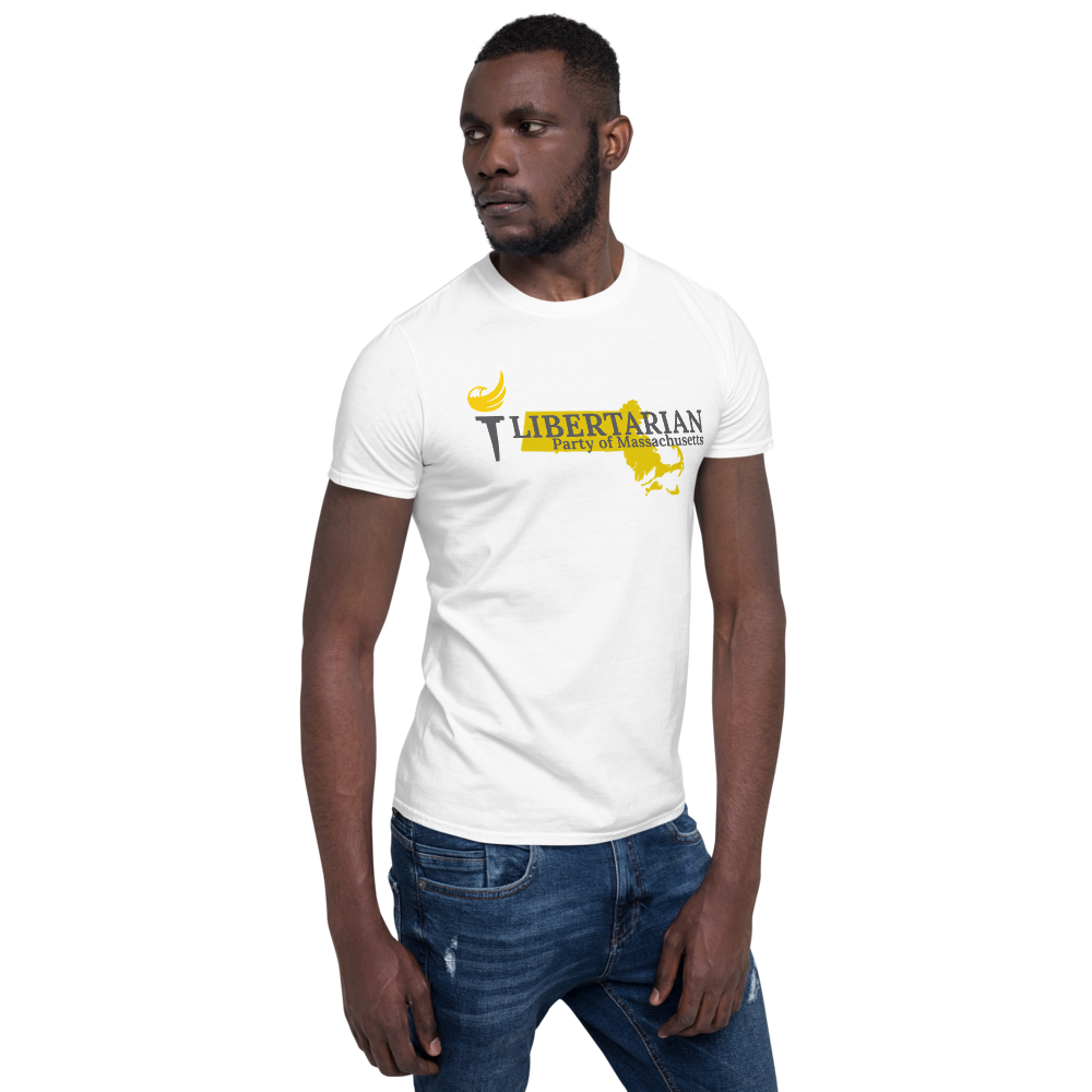 Libertarian Party of Massachusetts Short-Sleeve Unisex T-Shirt - Proud Libertarian - Proud Libertarian