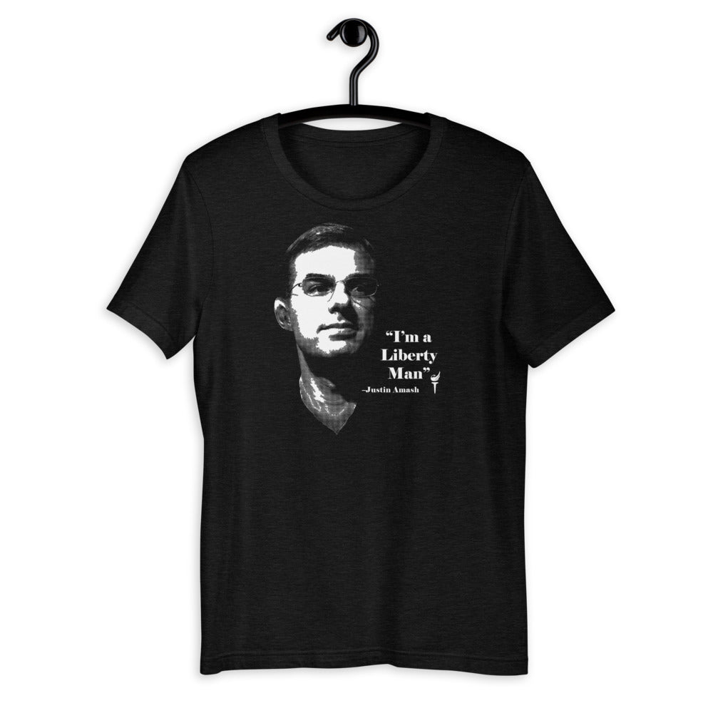 I'm a Liberty Man - Justin Amash Short-Sleeve Unisex T-Shirt - Proud Libertarian - Pirate Smile