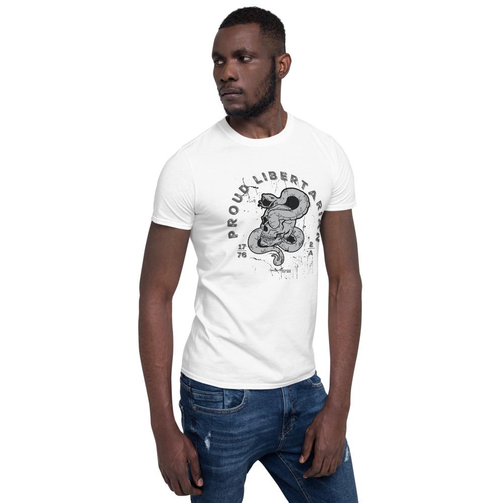 Proud Libertarian Snake Skull Shirt Short-Sleeve Unisex T-Shirt - Proud Libertarian - Proud Libertarian