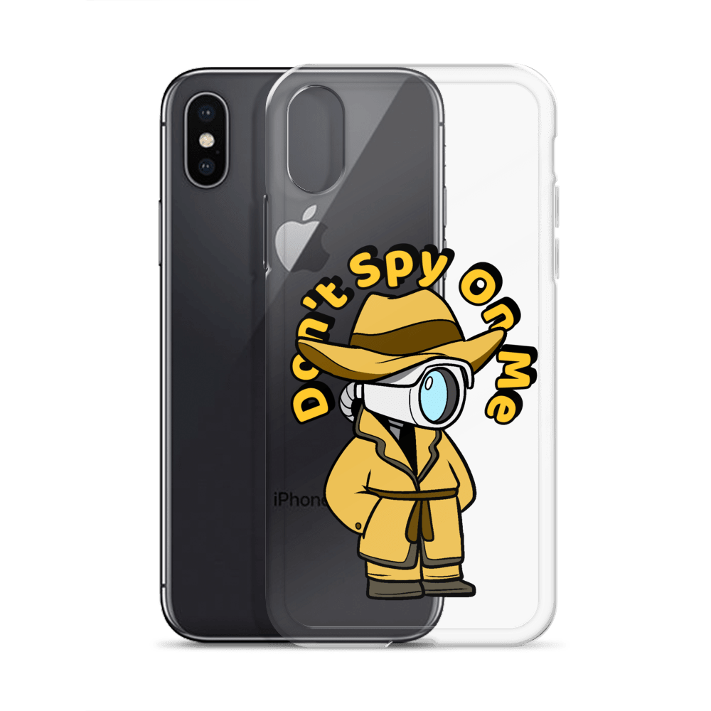 Don't Spy on Me Cartoon iPhone Case - Proud Libertarian - Cartoons of Liberty