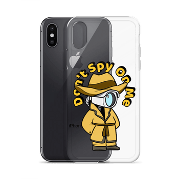 Don't Spy on Me Cartoon iPhone Case - Proud Libertarian - Cartoons of Liberty