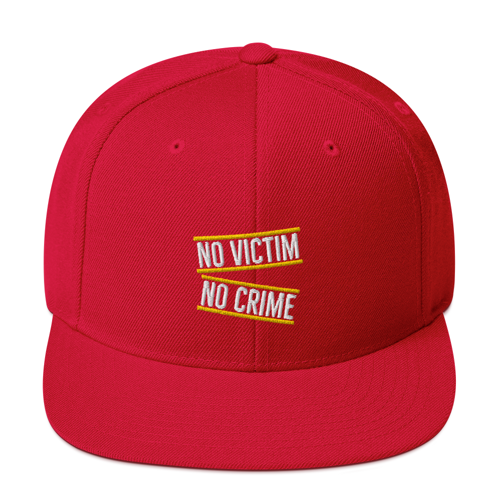 No Victim No Crime Snapback Hat - Proud Libertarian - Proud Libertarian