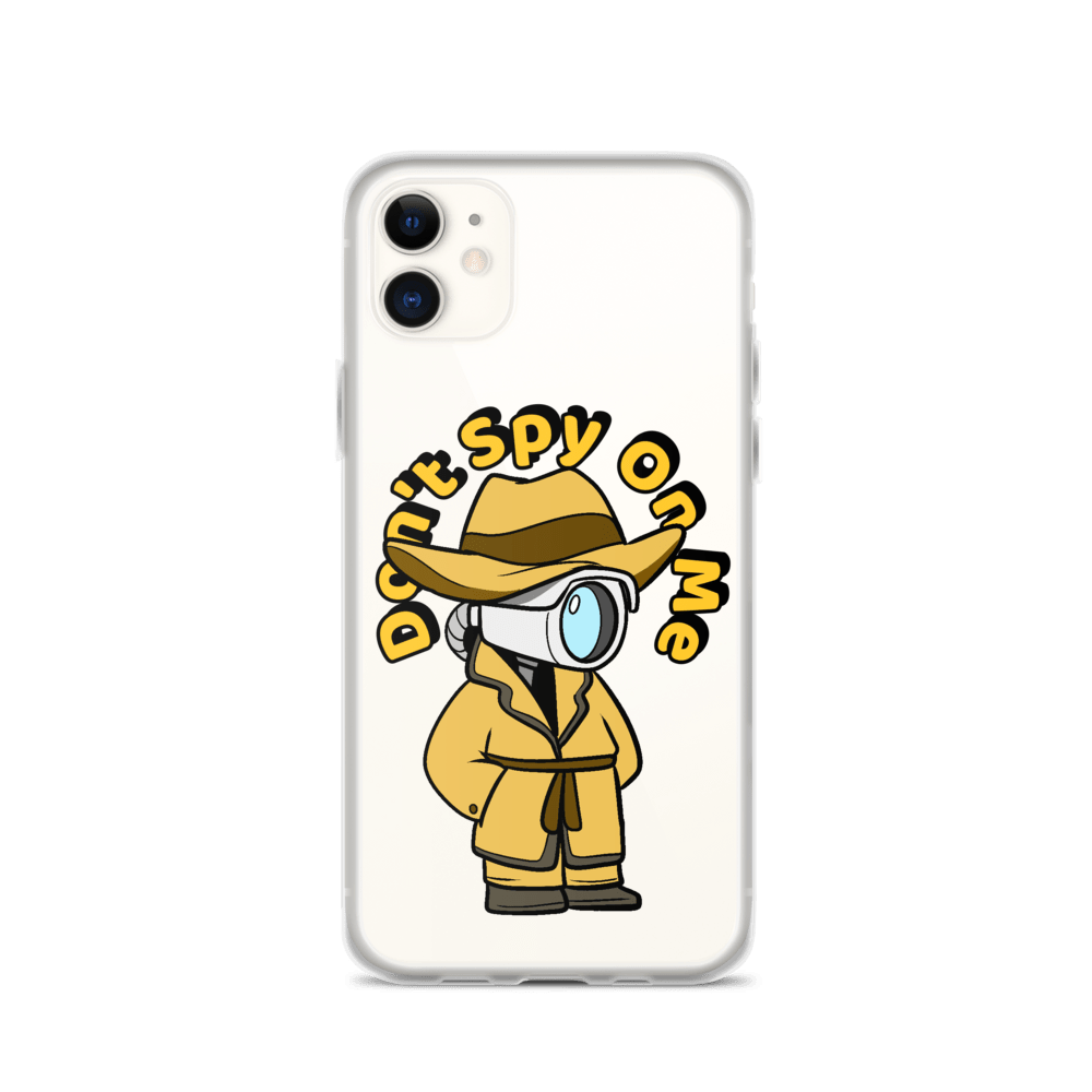 Don't Spy on Me Cartoon iPhone Case - Proud Libertarian - Cartoons of Liberty