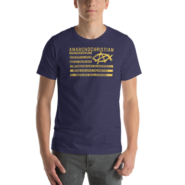 AnarchoChristian - No King But Christ Christian Flag Premium T-Shirt - Proud Libertarian - AnarchoChristian