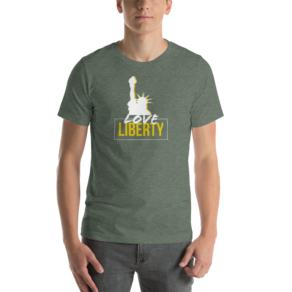 Love Liberty Short-Sleeve Unisex T-Shirt - Proud Libertarian - Proud Libertarian