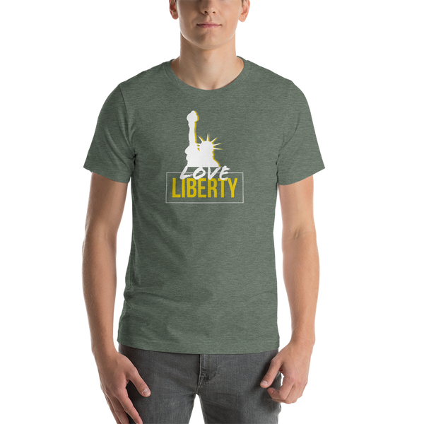 Love Liberty Short-Sleeve Unisex T-Shirt - Proud Libertarian - Proud Libertarian