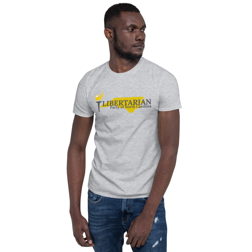 Libertarian Party of North Carolina Short-Sleeve Unisex T-Shirt - Proud Libertarian - Proud Libertarian