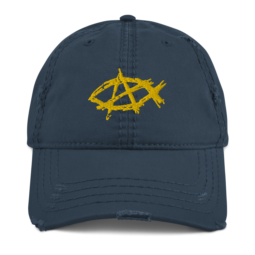 AnarchoChristian Distressed Dad Hat - Proud Libertarian - AnarchoChristian