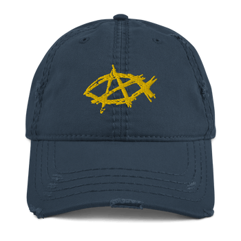 AnarchoChristian Distressed Dad Hat - Proud Libertarian - AnarchoChristian