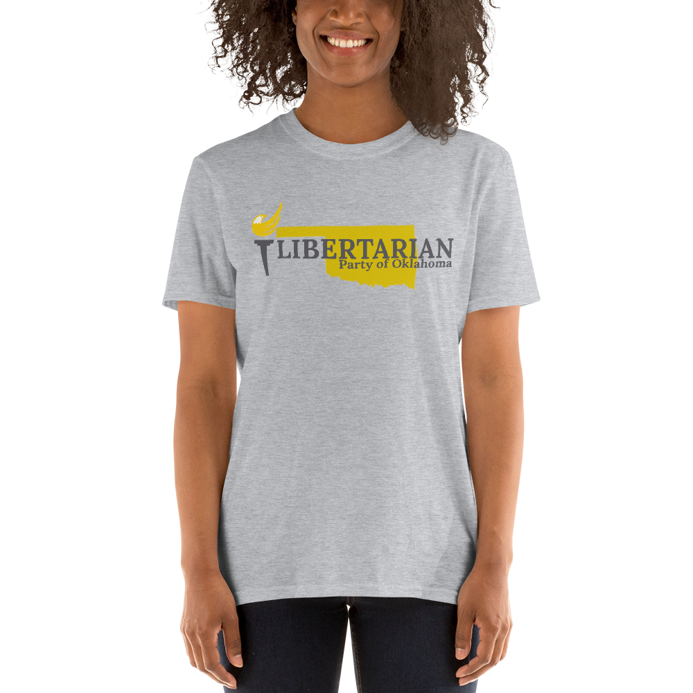 Libertarian Party of Oklahoma Short-Sleeve Unisex T-Shirt - Proud Libertarian - Proud Libertarian