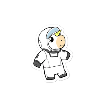 Space Unicorn Cartoon - Bubble-free stickers - Proud Libertarian - Cartoons of Liberty