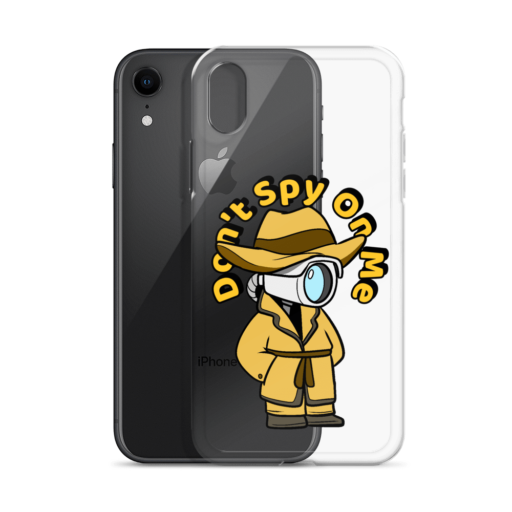 Don't Spy on Me Cartoon iPhone Case - Proud Libertarian - Cartoons of Liberty